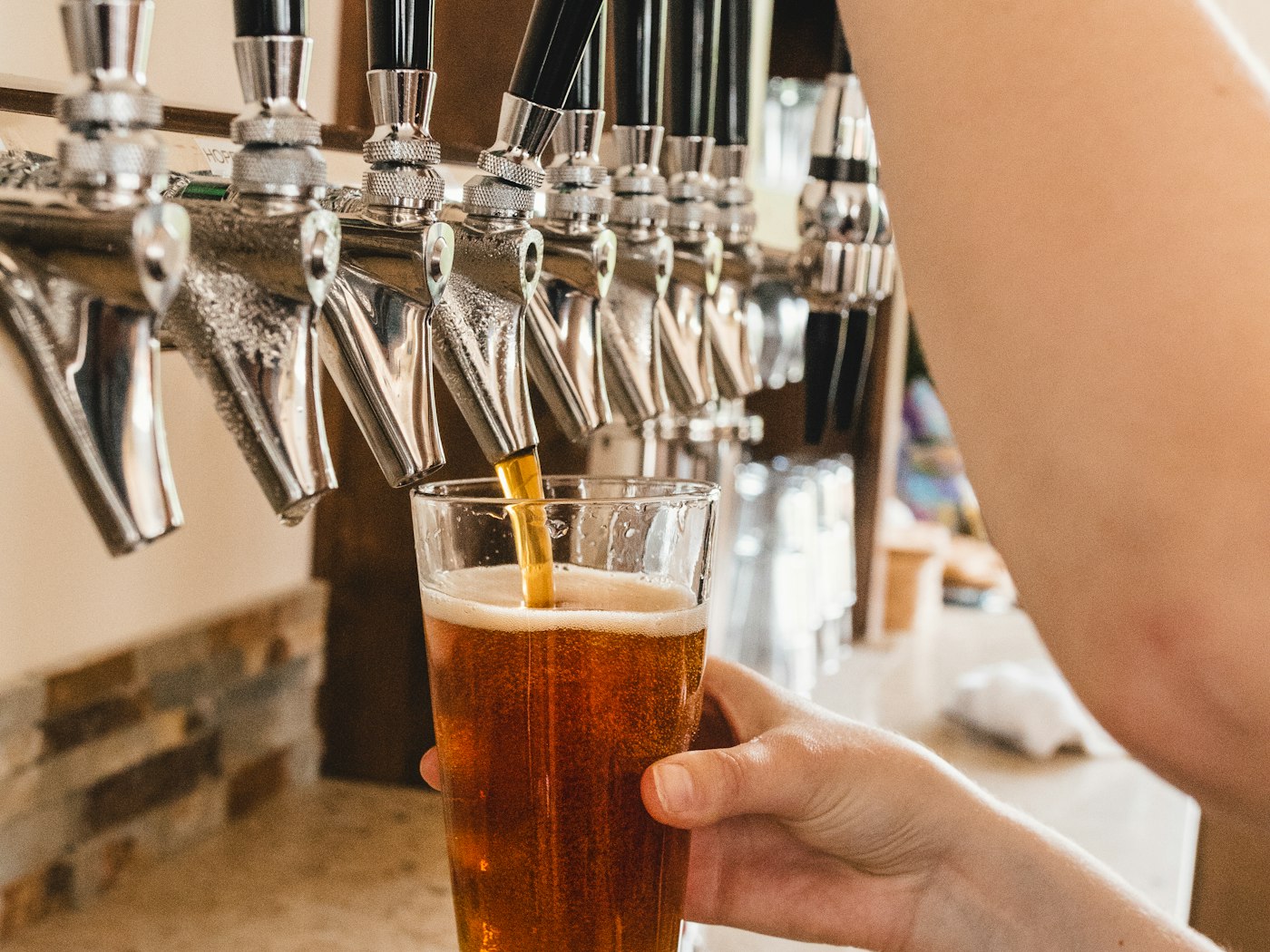 Pulling a taster straight from the tap wall